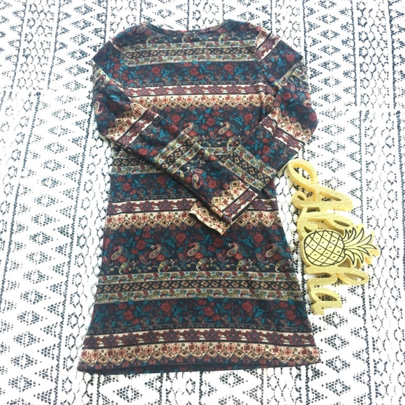 Fun Paisley Print Long Sleeve Dress or Tunic. - Picture 2 of 4